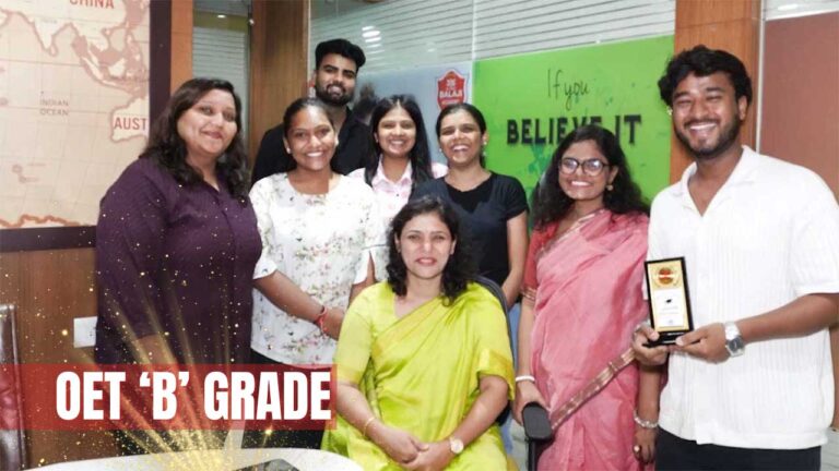 Viraj, OET B grade, Balaji Academy Vadodara